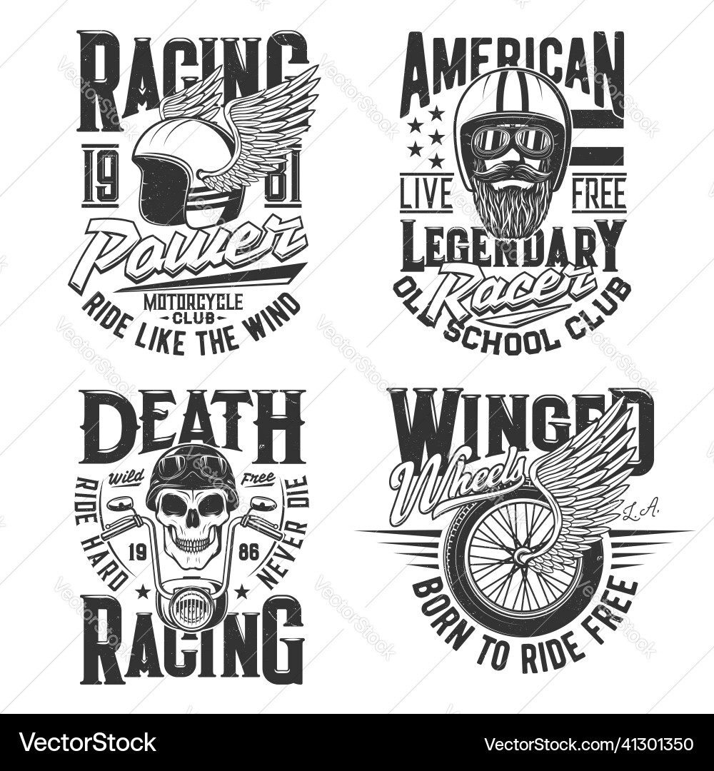 Tshirt prints for rally or racing apparel design Tshirt prints for rally or racing apparel design vector image