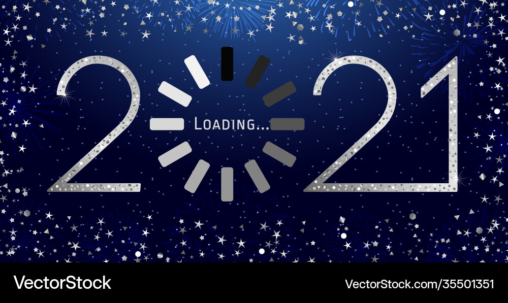 2021 black and white thin loading progressing Vector Image