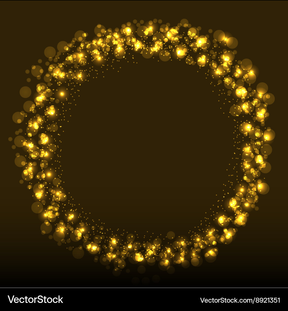 Abstract bokeh background with shining particles vector image