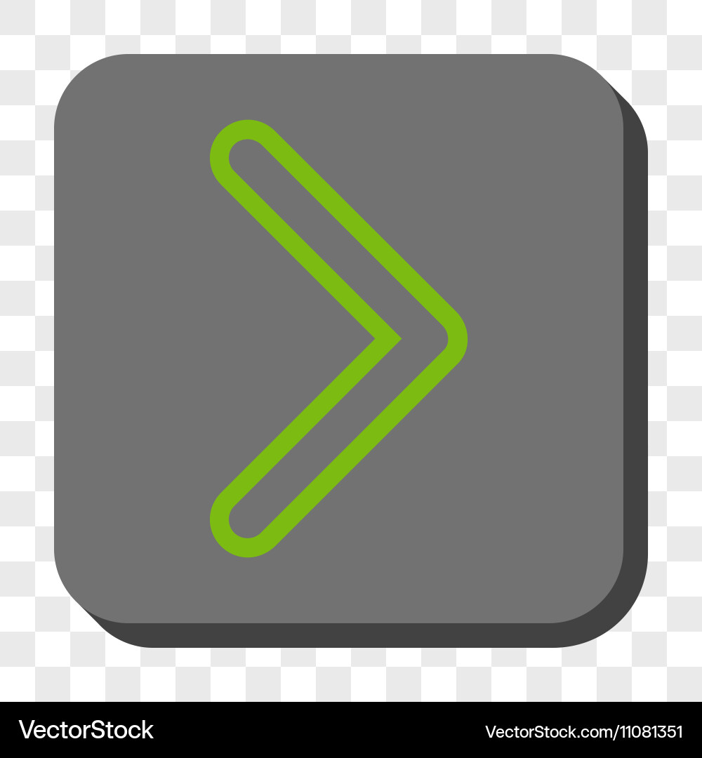 Arrowhead right rounded square button Vector Image