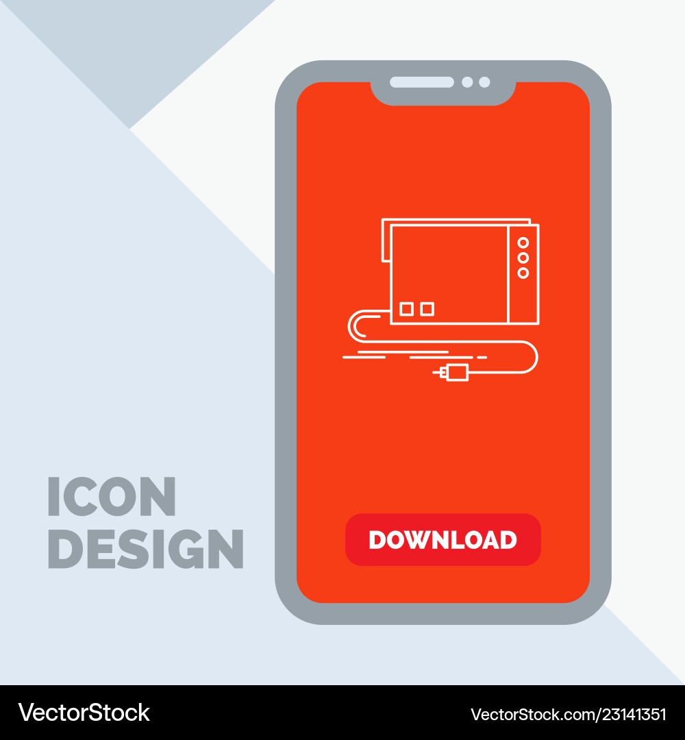 Audio card external interface sound line icon Audio card external interface sound line icon Vector Image
