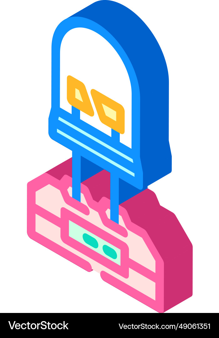 Diode testing electronics isometric icon Diode testing electronics isometric icon vector image