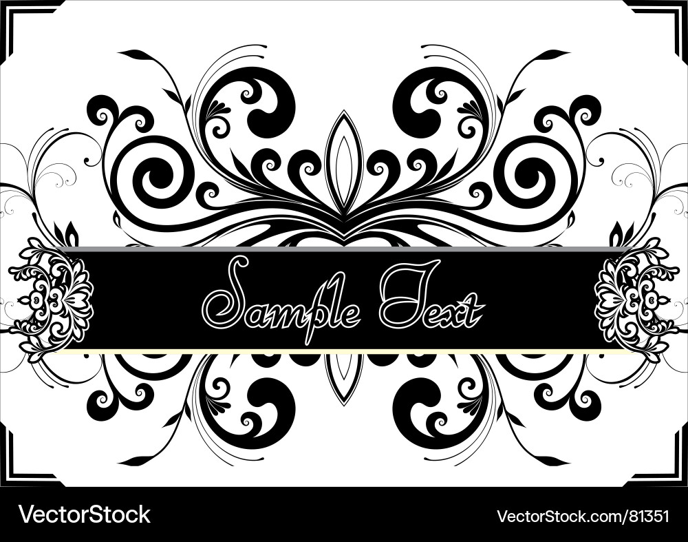 Elegant Floral Frame Vector Image