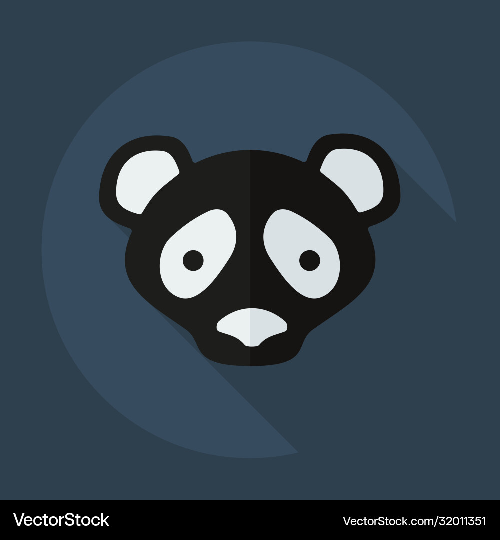 Flat modern design with shadow icons pandas vector image