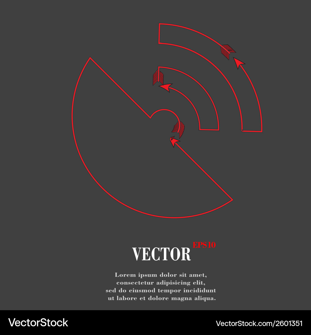 Gpsflat modern web button and space for your text vector image
