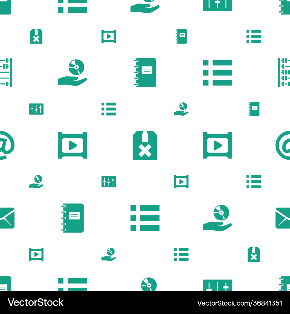 Interface icons pattern seamless white background Vector Image