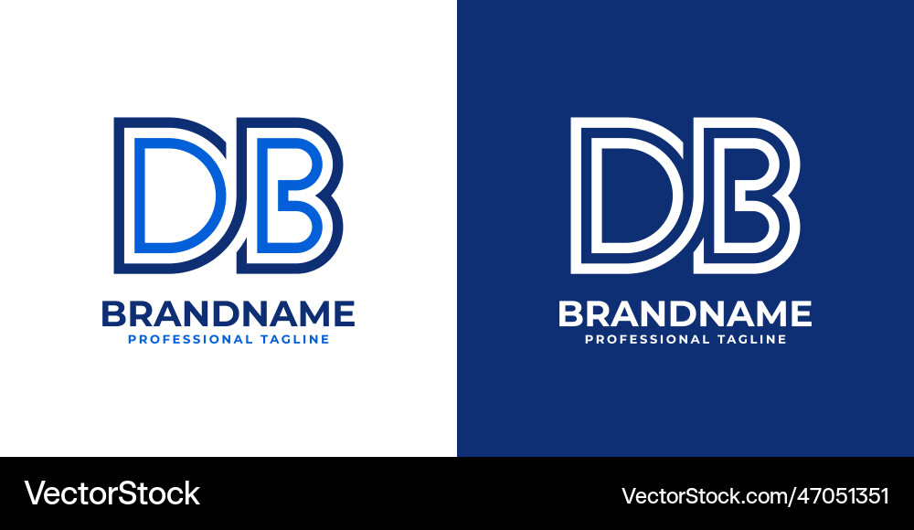Letter db line monogram logo suitable for any Vector Image