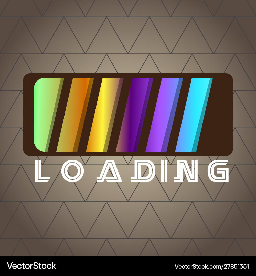 Loading bar over a textured background Vector Image