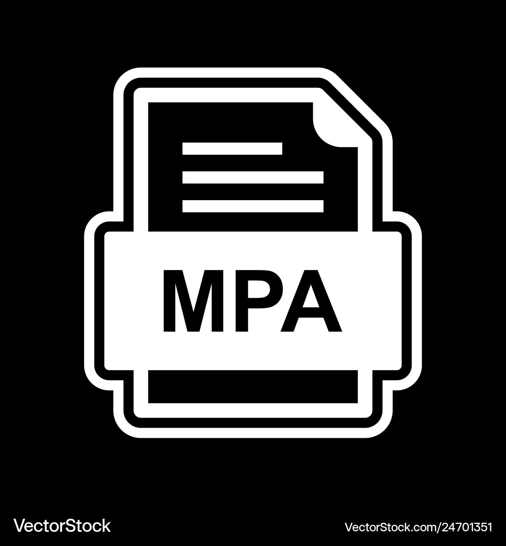 Mpa file document icon vector image