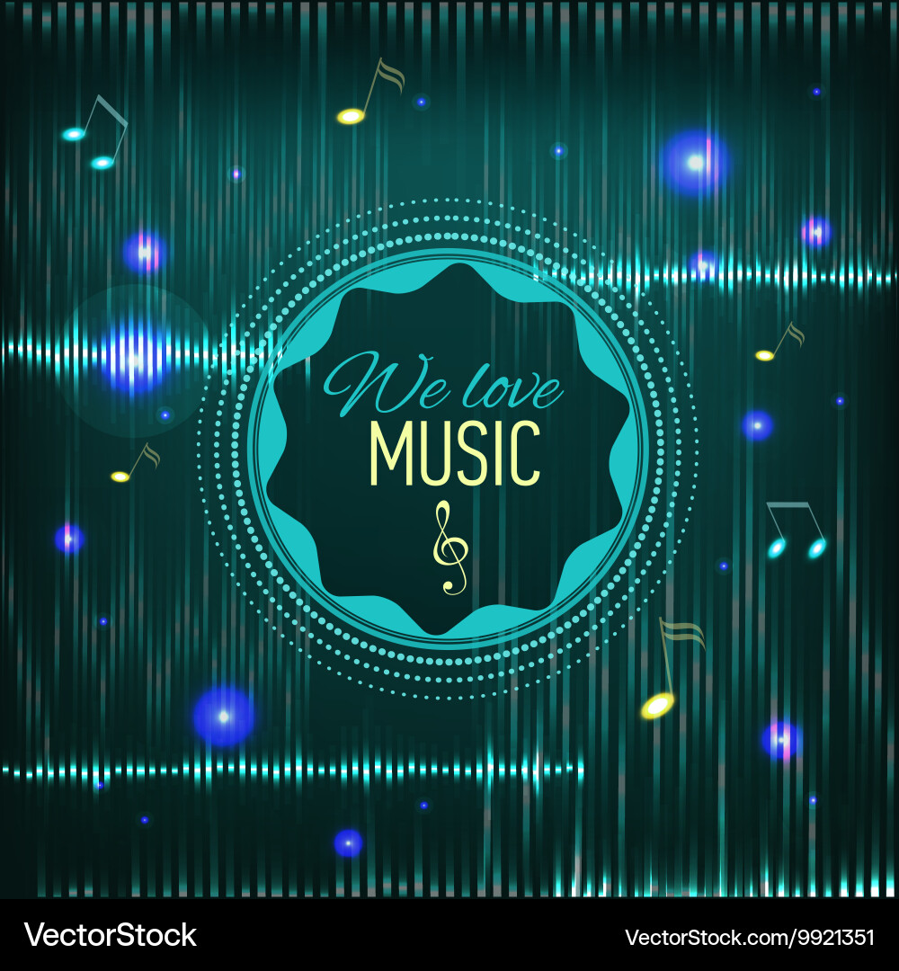 Musical background with key notes and equalizer Musical background with key notes and equalizer vector image