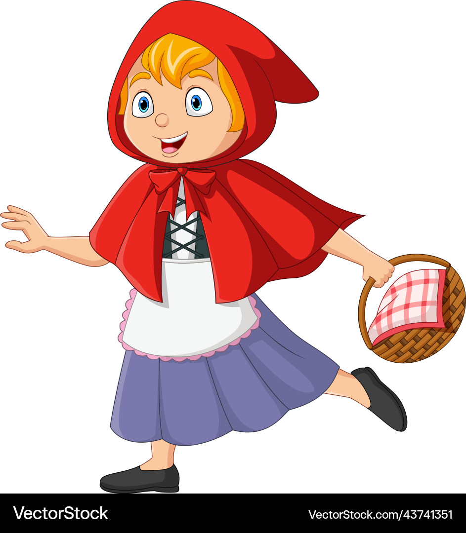 Red Riding Hood Cartoon Vektorbild