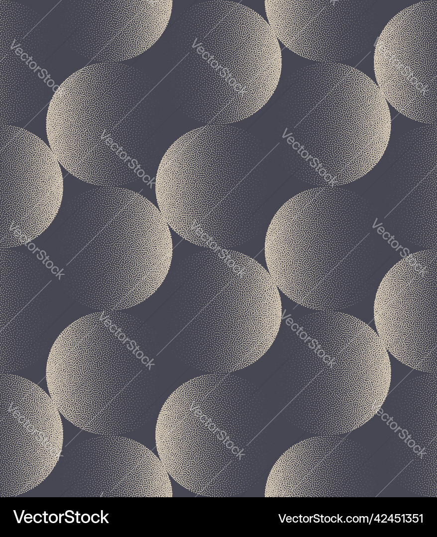 Retro Dotted Circles Pattern Vector Image