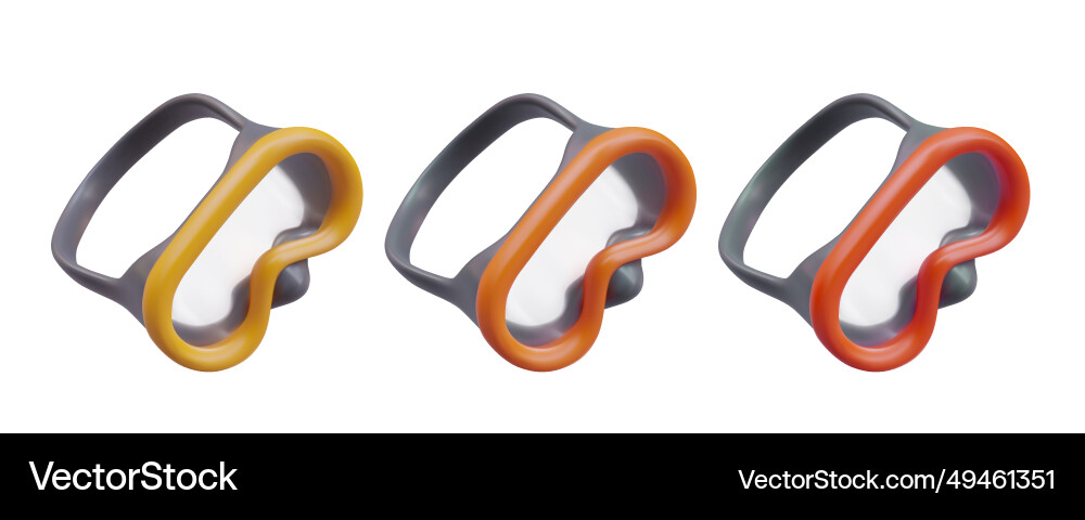 Set of masks for scuba diving objects Vector Image
