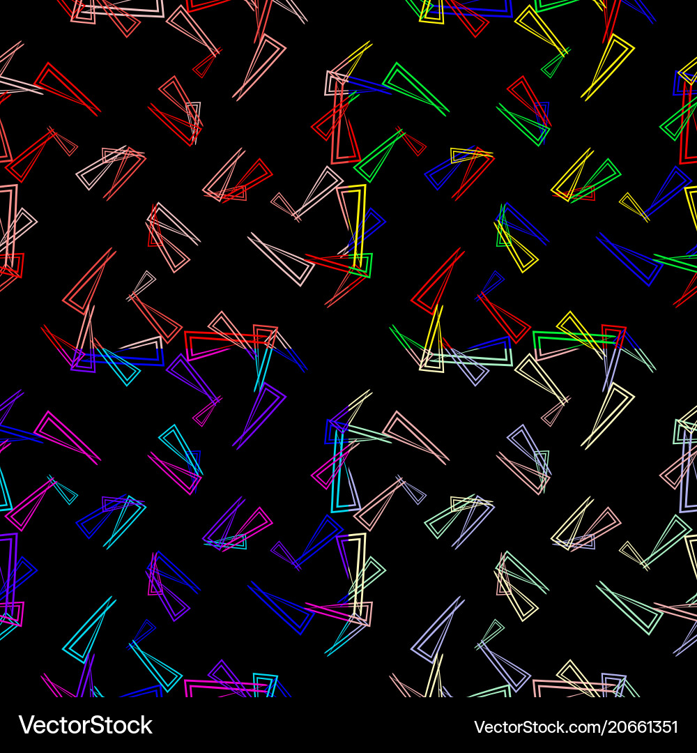 Set of patterns from flowing lines and triangles Vector Image