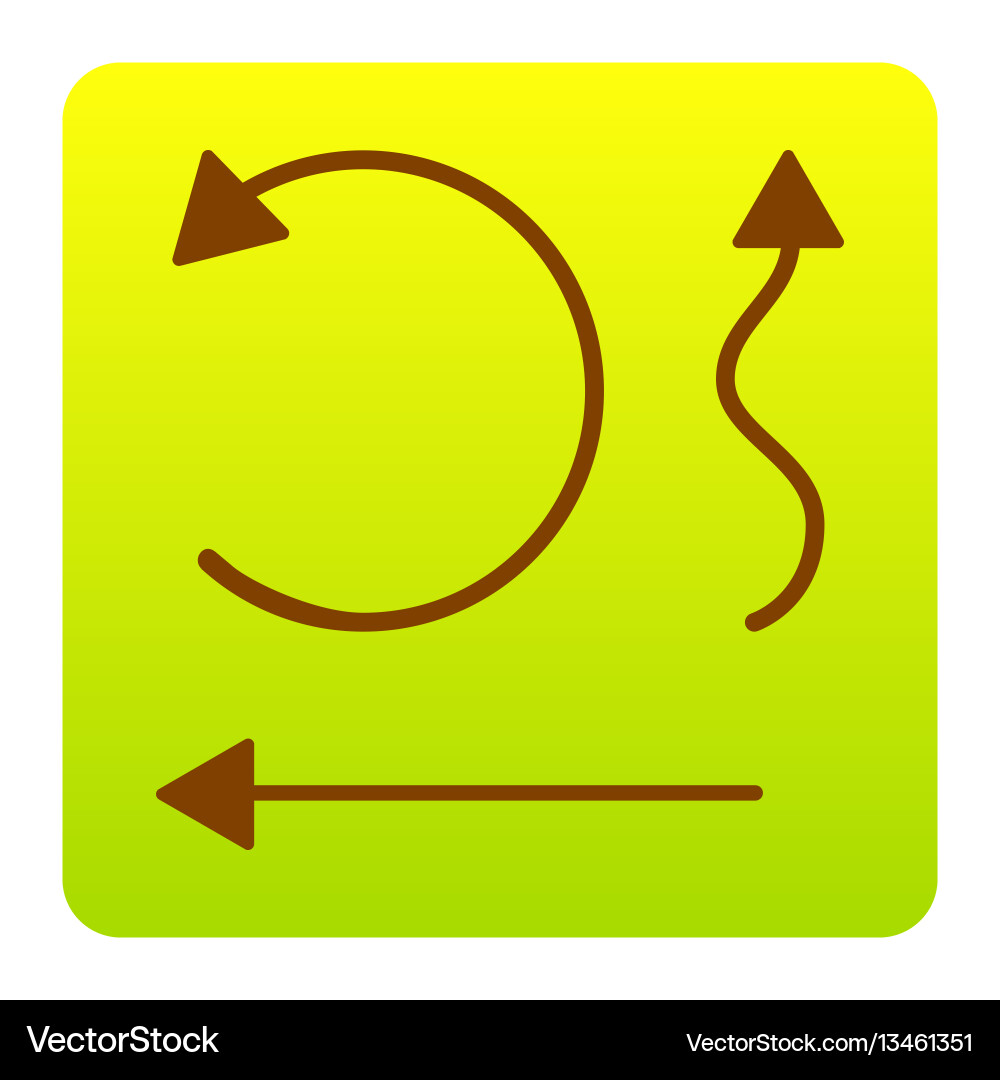 Simple set to interface arrows brown icon Simple set to interface arrows brown icon vector image