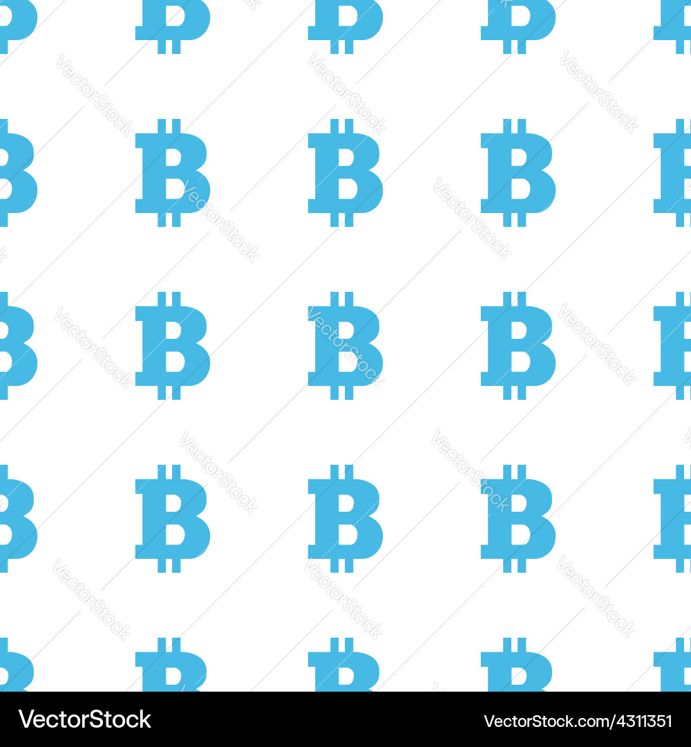 Unique bitcoin seamless pattern vector image