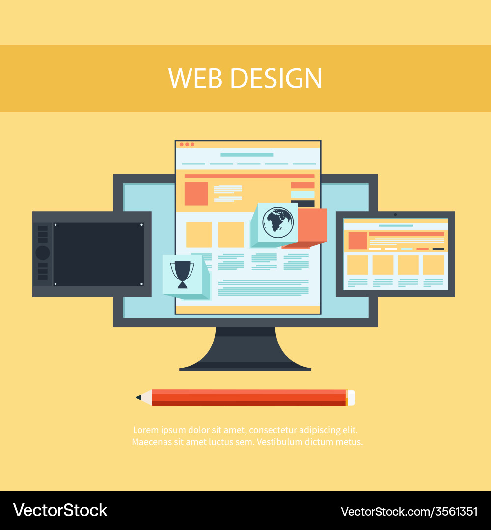 Web design program for and architecture vector image