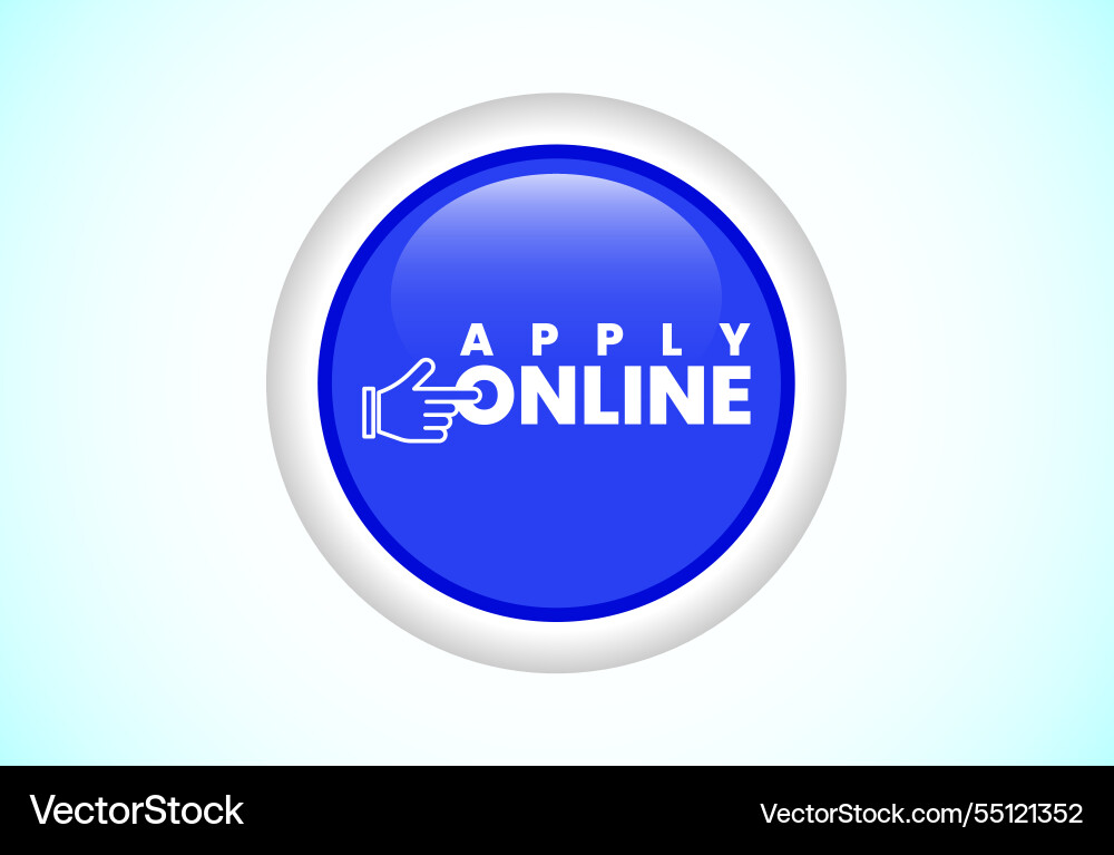 Apply online button suitable for mobile app Vector Image