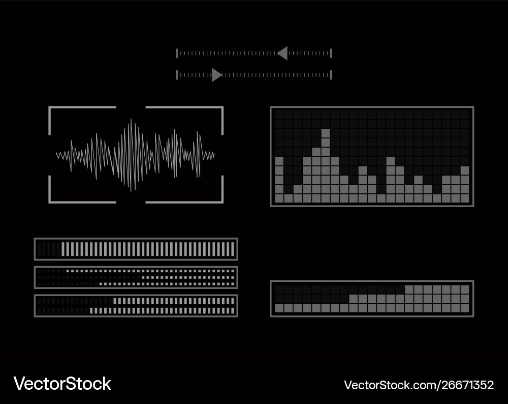 Audio Waveform Display vector image