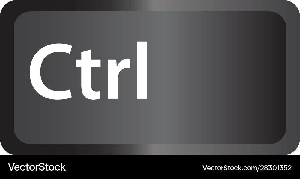 Control Key Button - Ctrl Symbol vector image