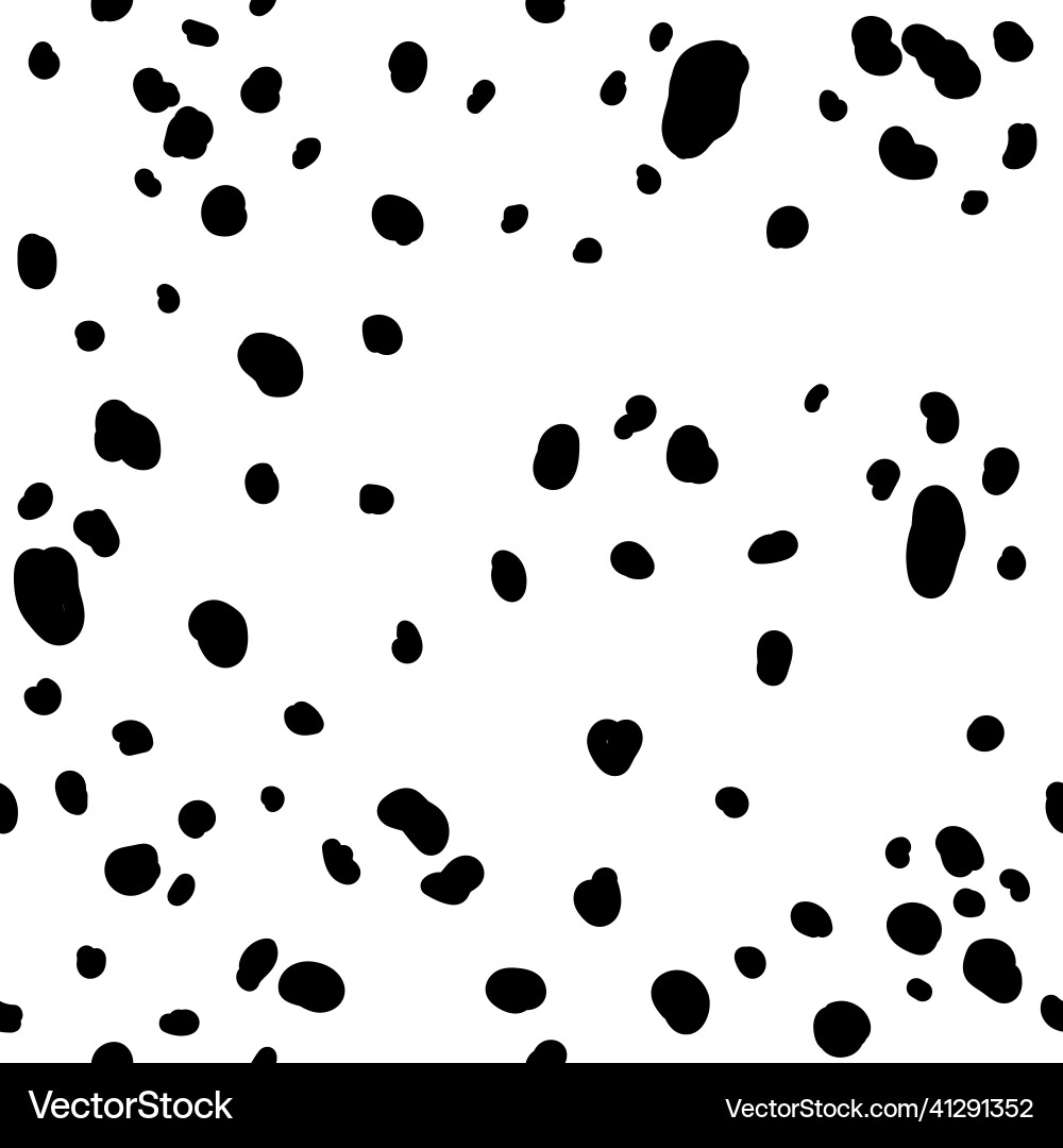 Dalmatian fur seamless pattern Dalmatian fur seamless pattern vector image