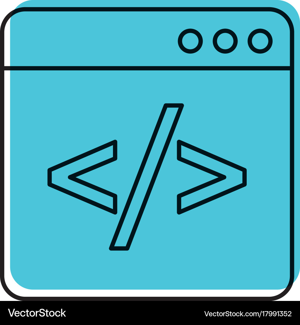 Entwicklung der Webprogrammierung von Codierungsfenstern vektorbild