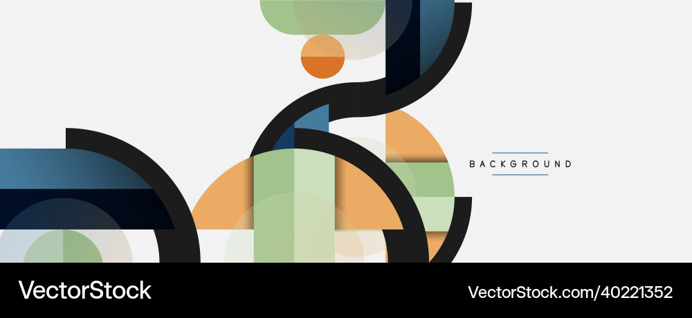 Geometric shapes composition abstract background Vector Image
