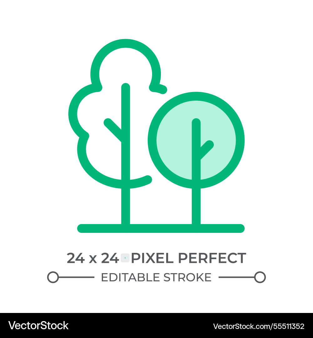 Growing trees duotone color ui icon Growing trees duotone color ui icon vector image