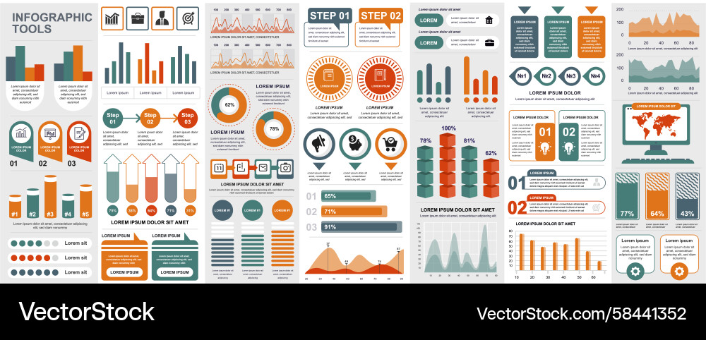 Infographic UI/UX Toolkit Vector Image