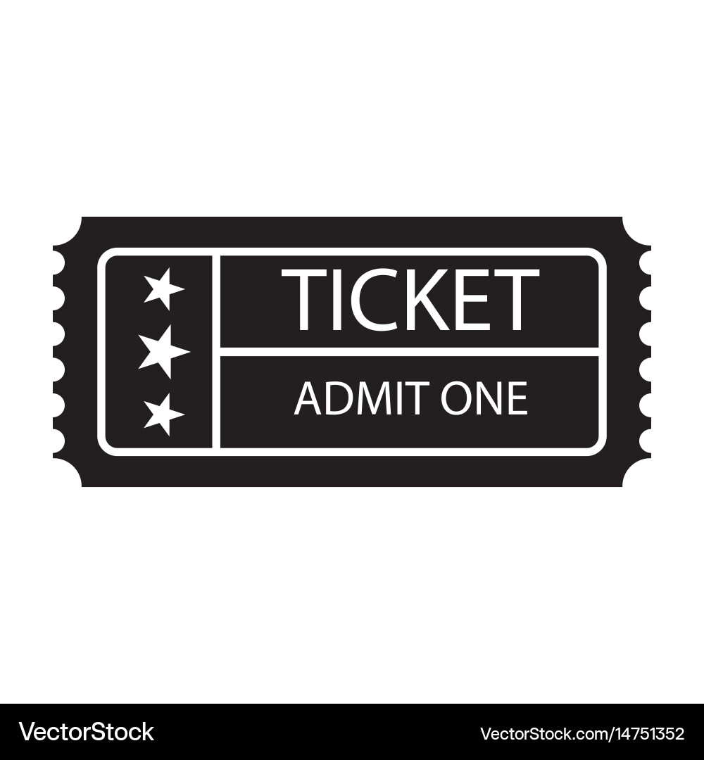 Isolated Ticket Icon Royalty Free Vector Image