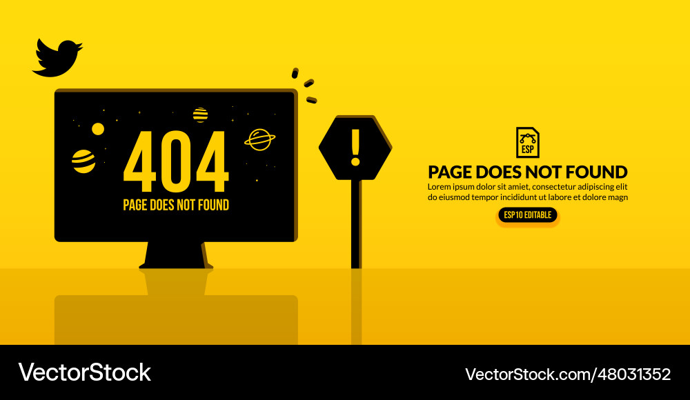 Lost connection background 404 error page vector image