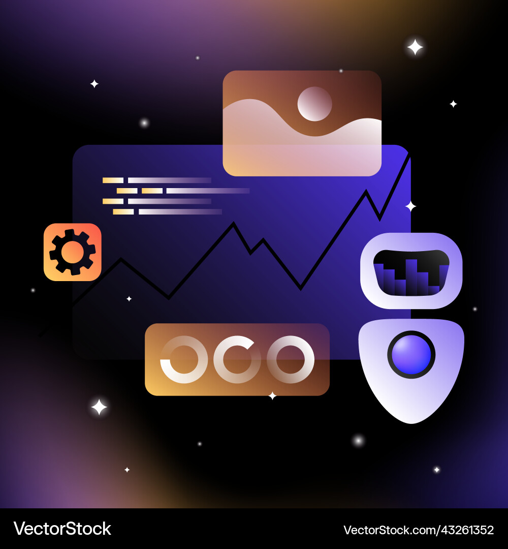 Machine learning artificial intelligence Machine learning artificial intelligence vector image