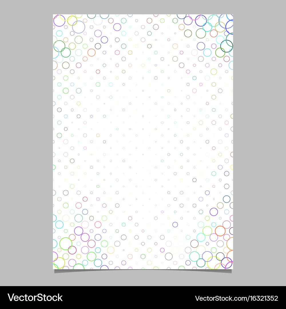 Multicolored circle pattern page template Vector Image