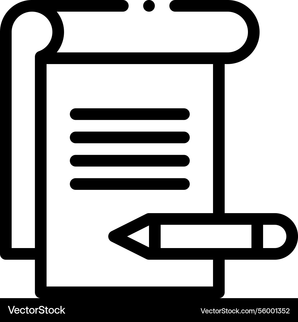 Notes icon thin linear style design isolated Notes icon thin linear style design isolated vector image