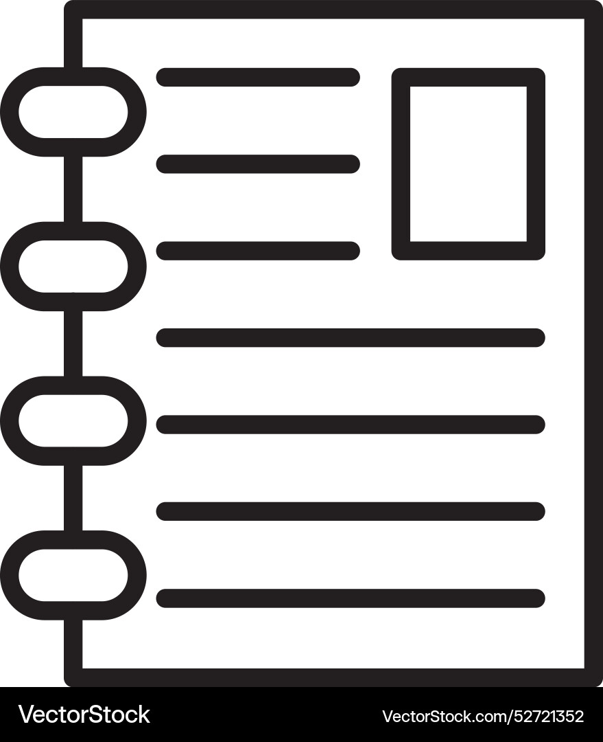 Notes line icon design vector image
