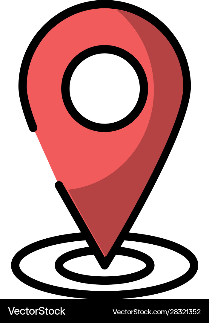 Pin pointer location guide icon Vector Image