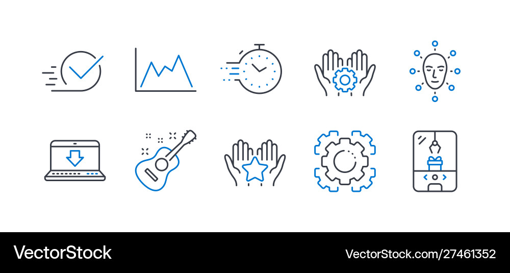 Set business icons such as ranking checkbox vector image