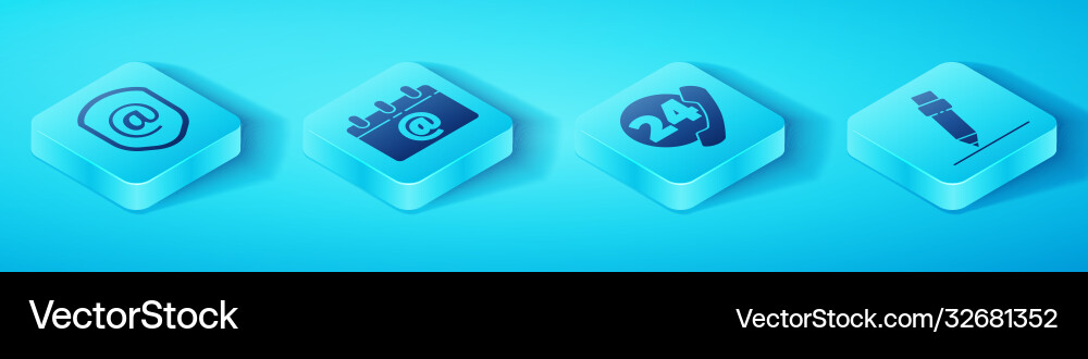 Set isometric shield with mail and e-mail Set isometric shield with mail and e-mail vector image