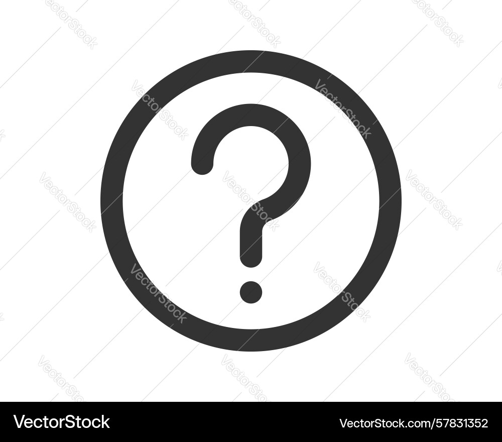 Simple question mark icon inside a circle concept Simple question mark icon inside a circle concept Vector Image