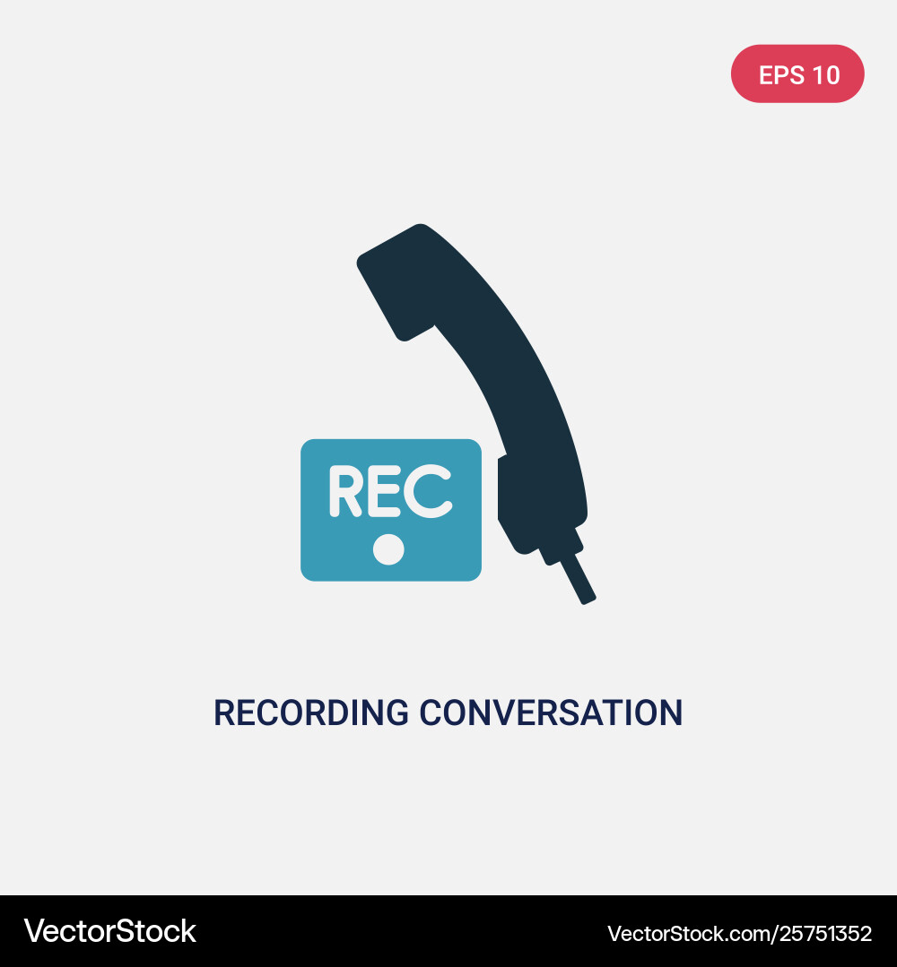 Two color recording conversation icon from user Two color recording conversation icon from user vector image