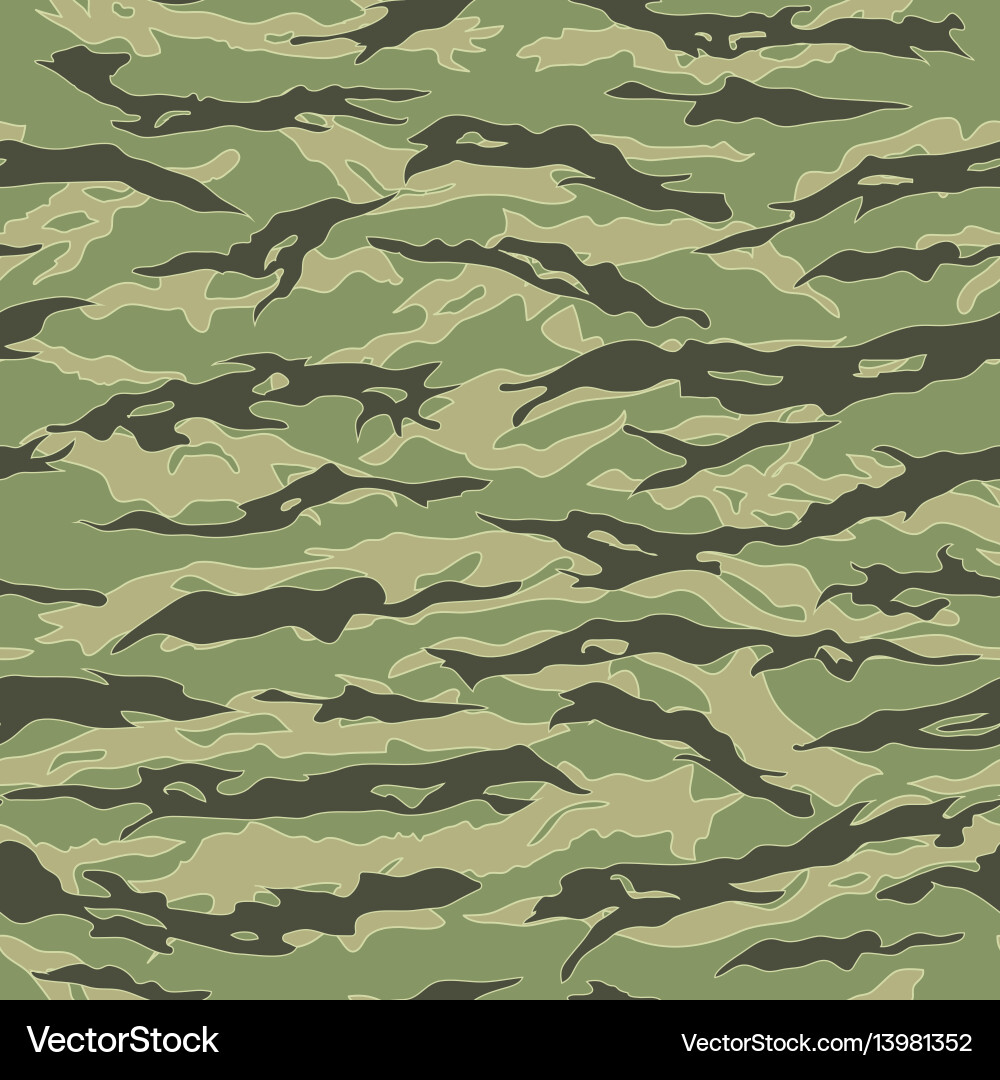 Vietnam tiger stripe camouflage seamless patterns Vietnam tiger stripe camouflage seamless patterns vector image