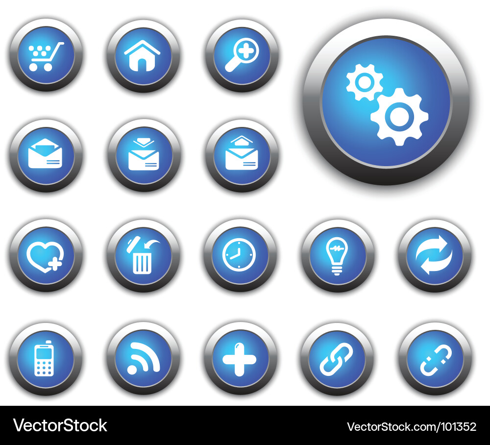 Web Icons - Button Collection vector image