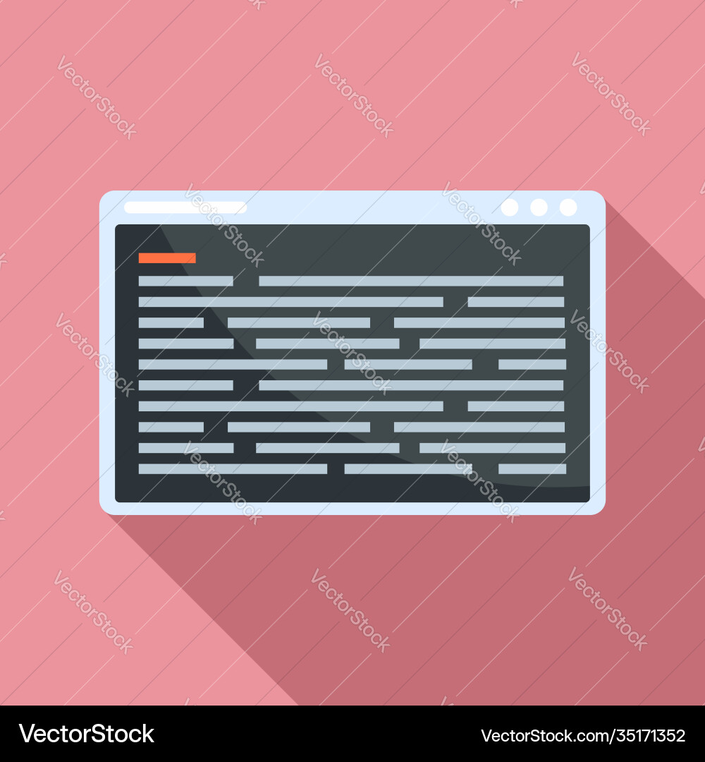 Web page testing software icon flat style Web page testing software icon flat style vector image