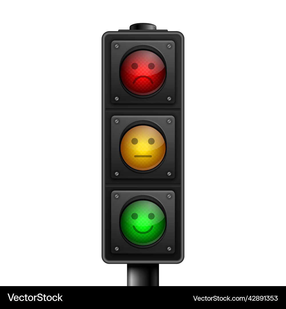 3d realistic road traffic lights isolated vector image