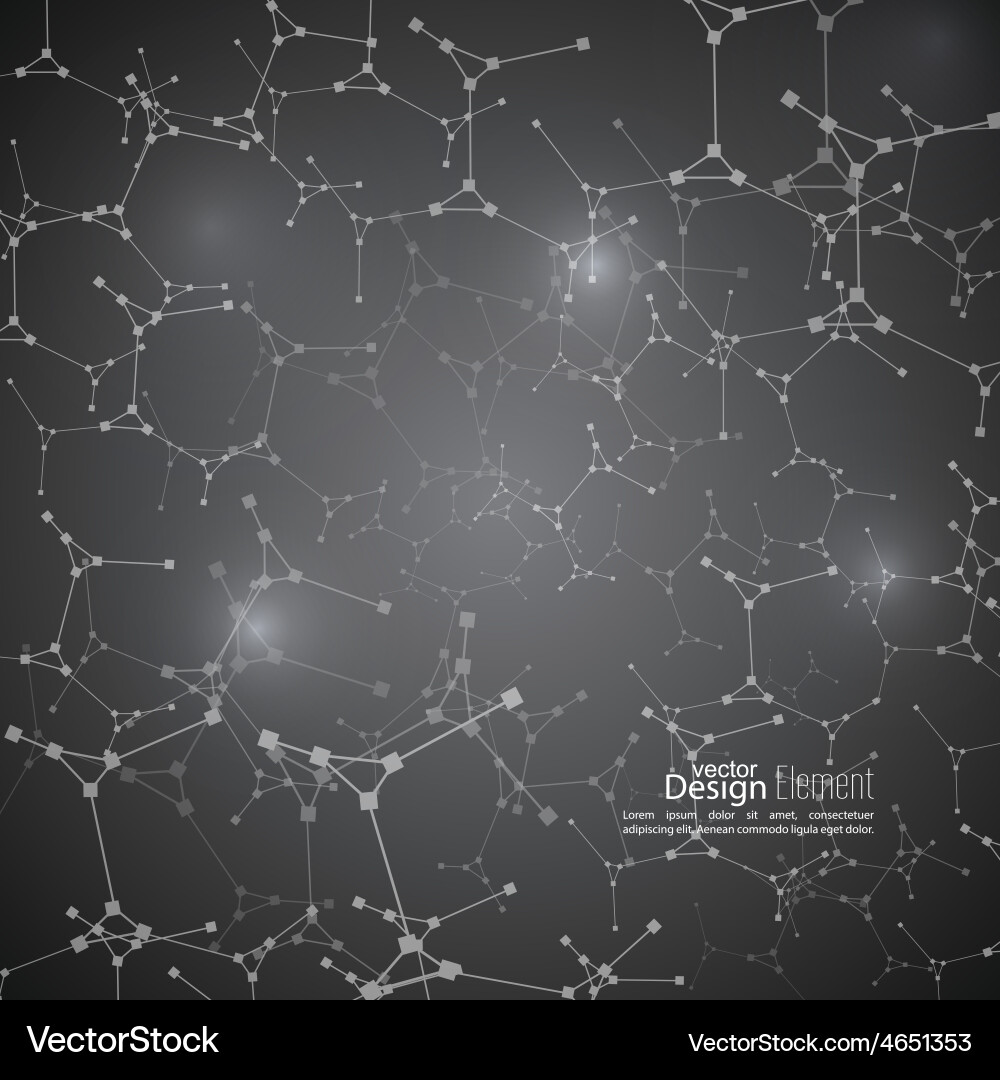 Abstract background with dna molecule structure vector image