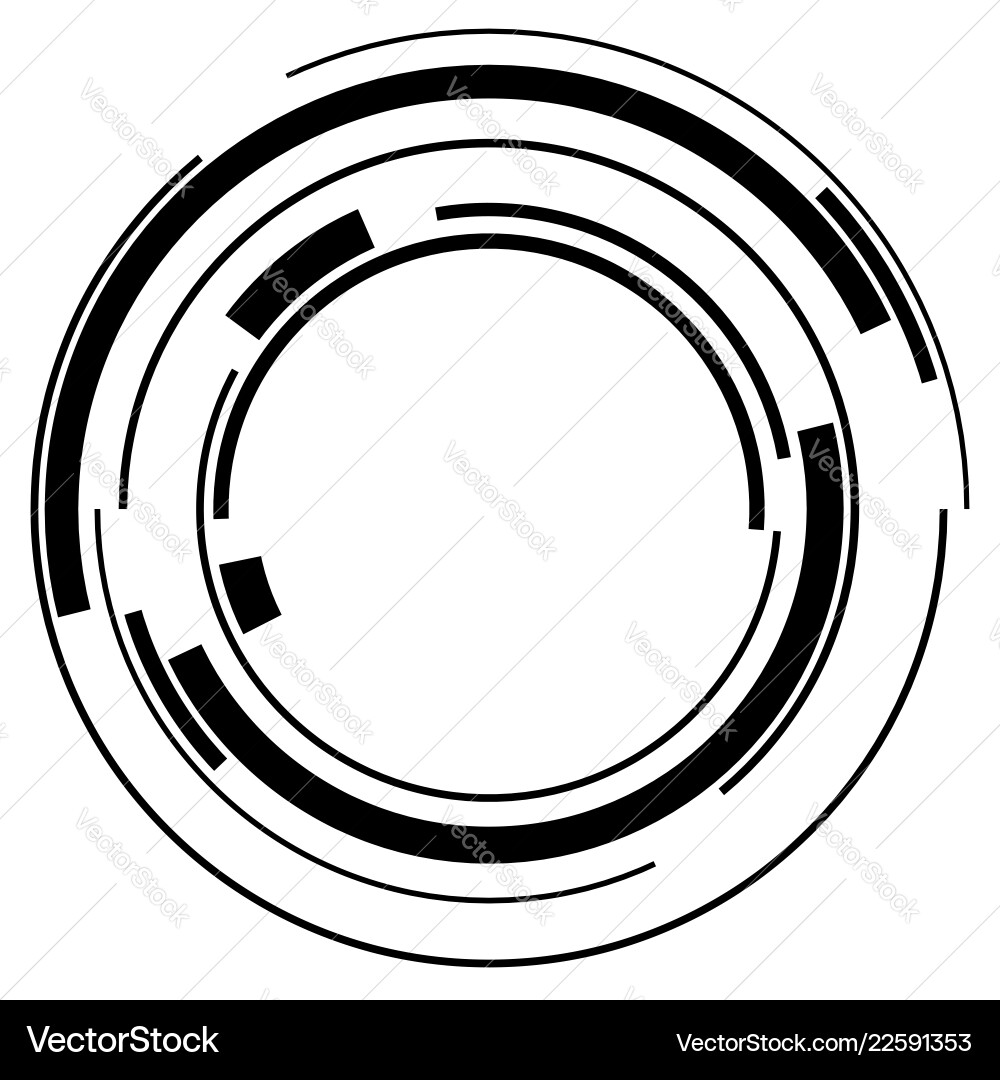 Abstract hi-tech segmented geometric circle shape Abstract hi-tech segmented geometric circle shape vector image