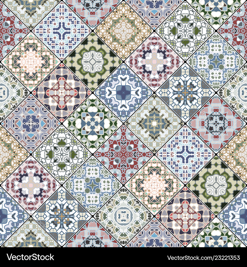 Abstract patterns in the mosaic set vector image