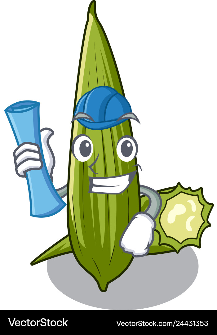 Architect luffa isolated with in the character Architect luffa isolated with in the character Vector Image