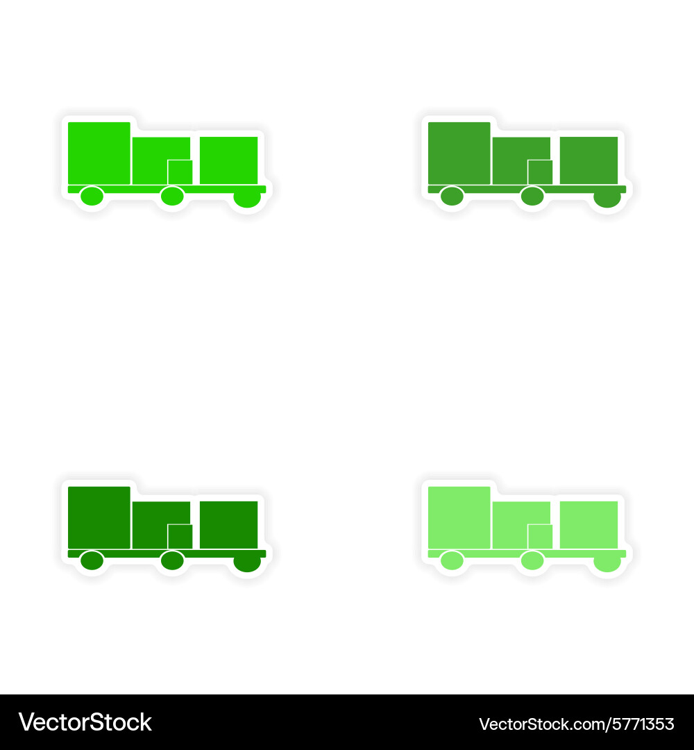 Assembly realistic sticker design on paper Vector Image