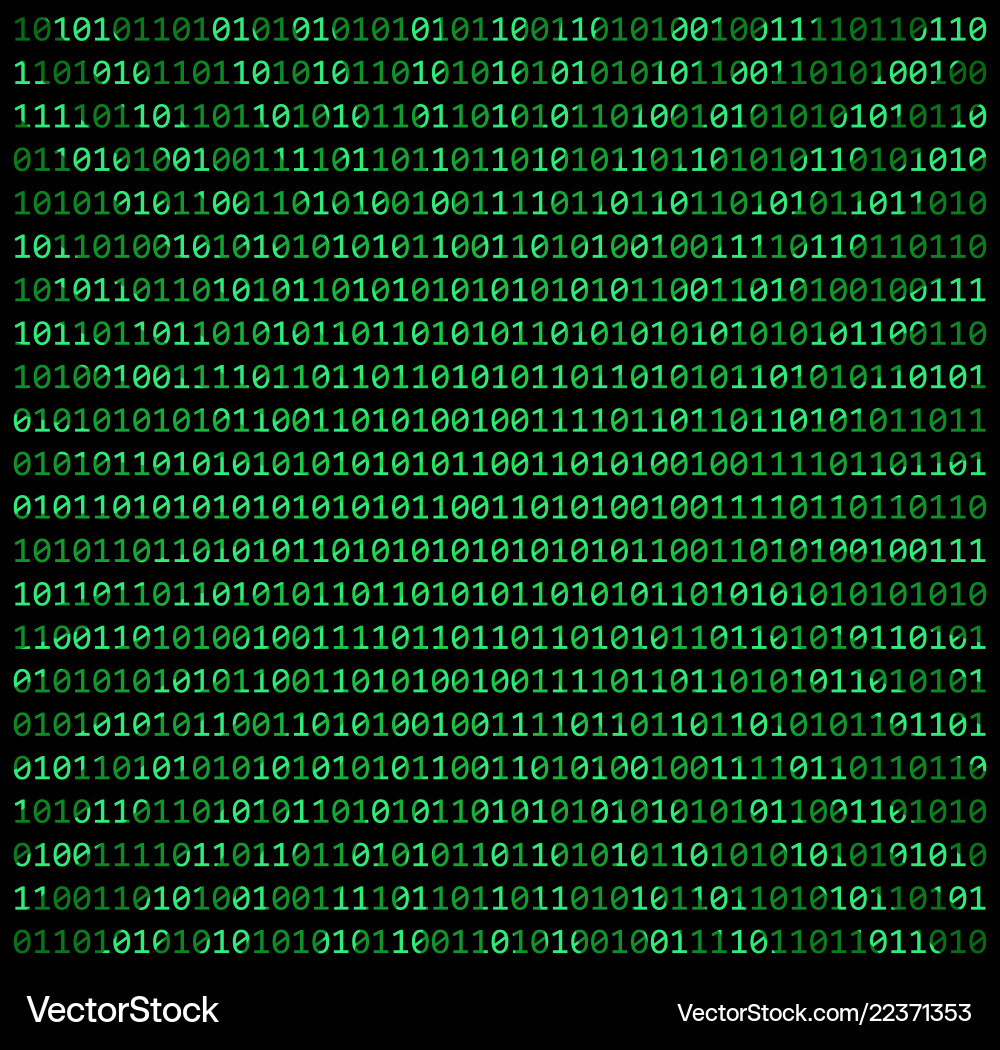 Binary code zero one matrix green background Binary code zero one matrix green background vector image